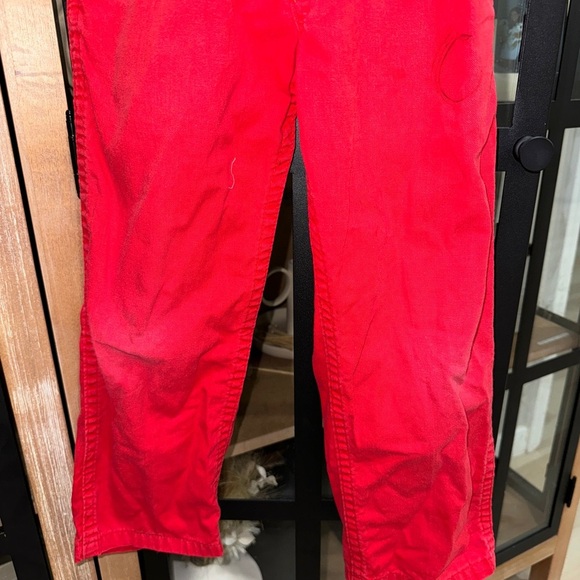 Vintage 1980s OshKosh B’Gosh toddler overalls cotton vestback paper tag red - Picture 6 of 8